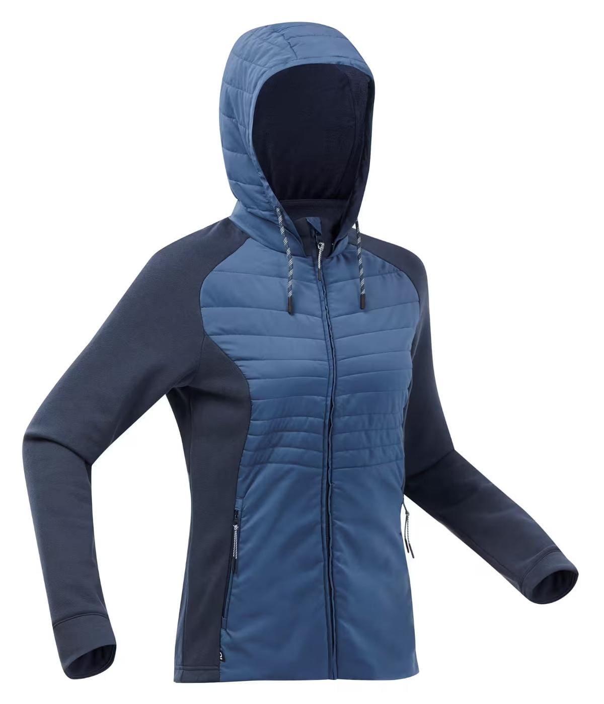 Chaqueta polar de montaña y trekking con capucha Mujer Quechua NH500 Hybrid de Decathlon
