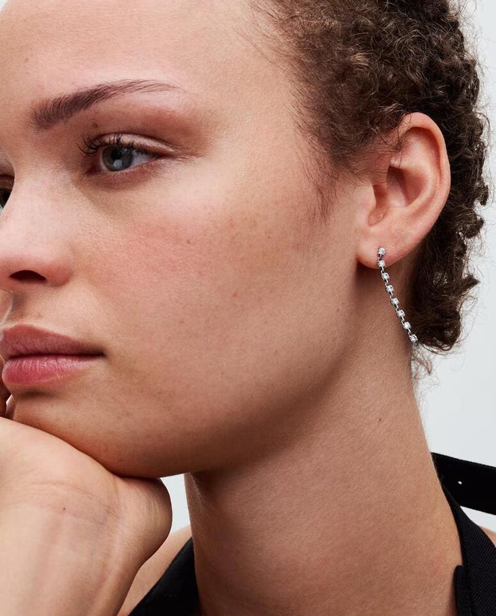 Pendientes colgantes de ocho gemas brillantes