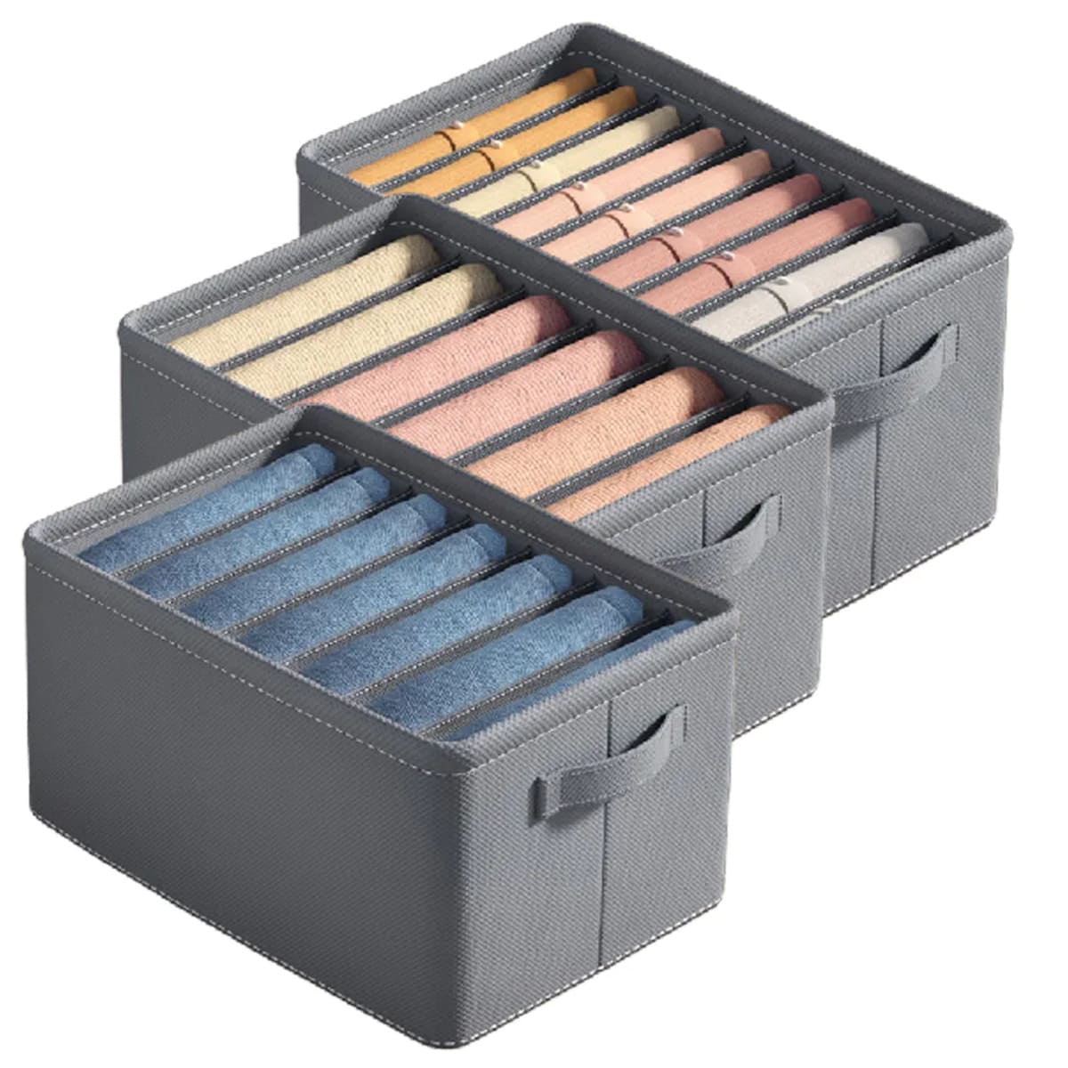 Organizador de ropa plegable para armario de 3 piezas