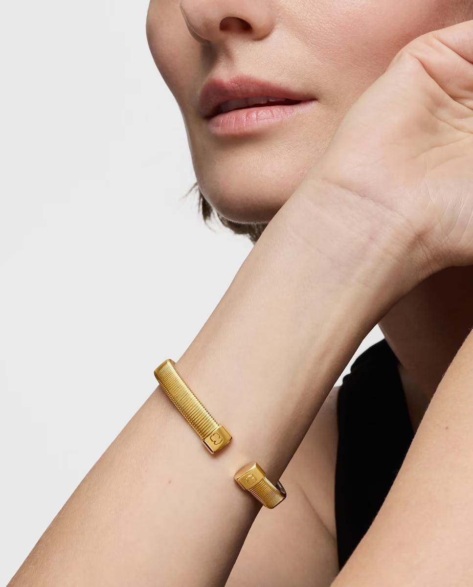 Pulsera esclava Bulevard de acero dorado 8 mm, Tous