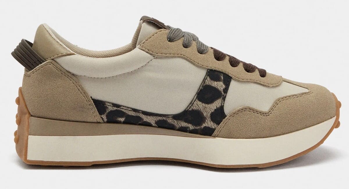 Zapatillas con detalles estampado animal