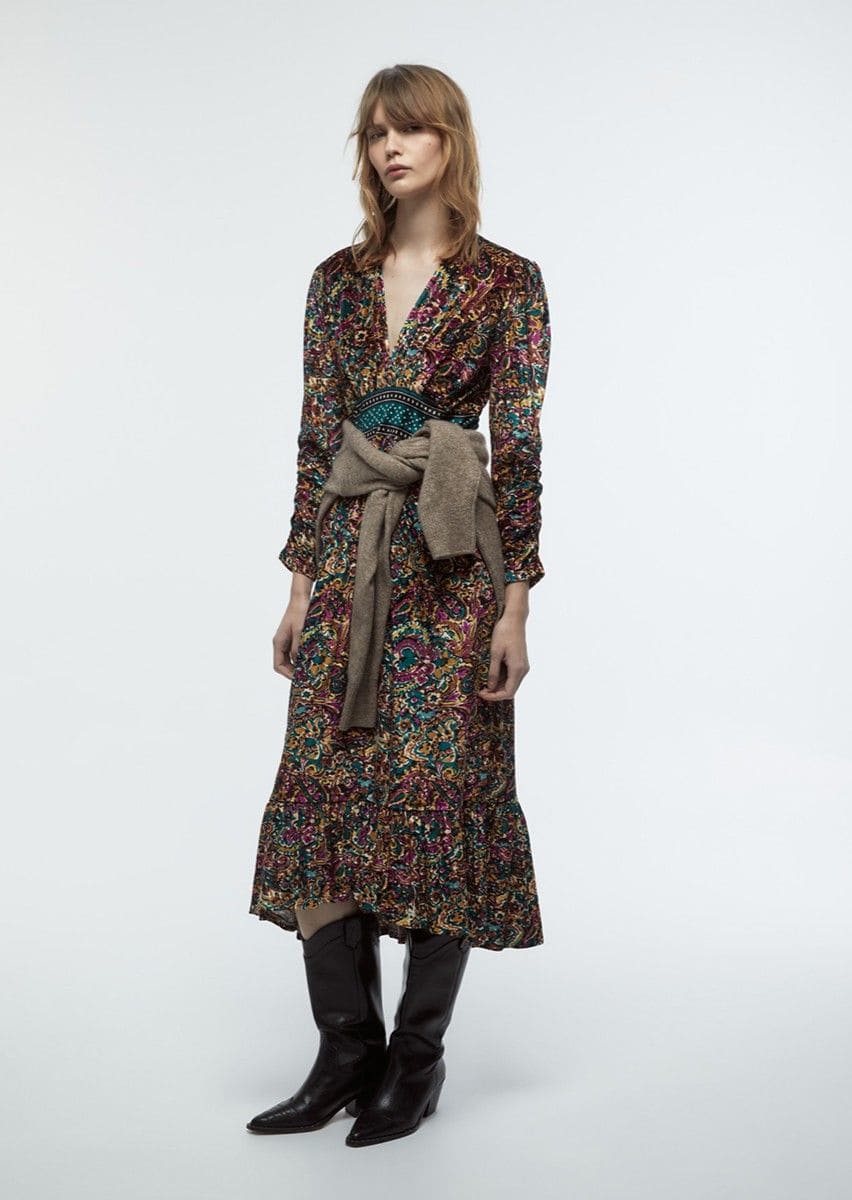 Sfera Vestido estampado terciopelo en El Corte Inglés