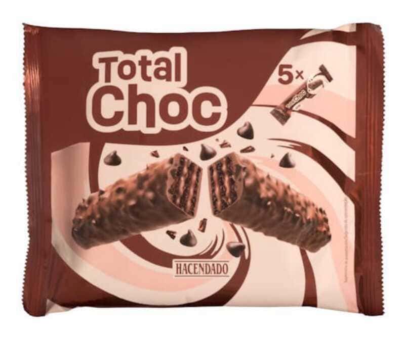Barritas de barquillo Total Choc Hacendado