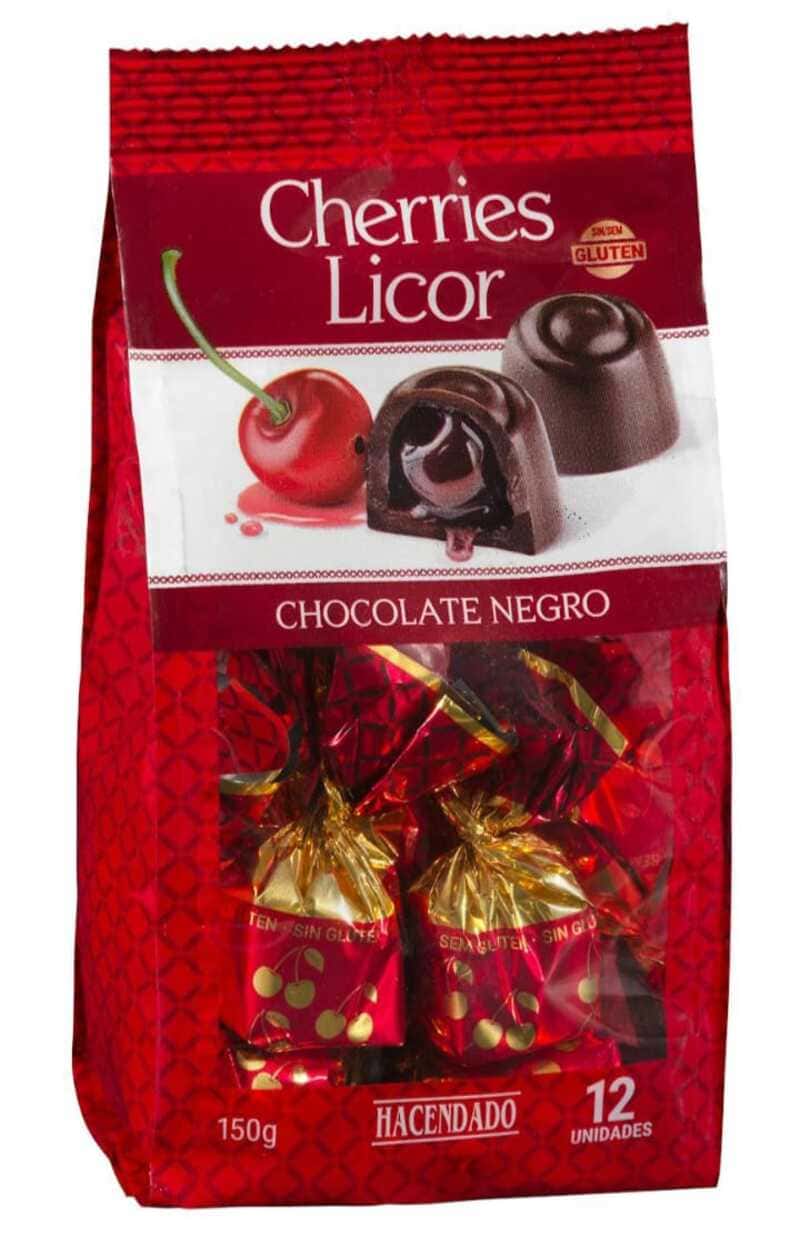 Bombones cereza al licor Hacendado