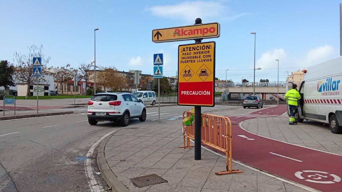 Señales de advertencia en Jerez