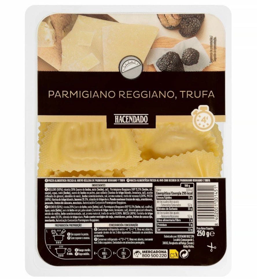 Pasta fresca Hacendado