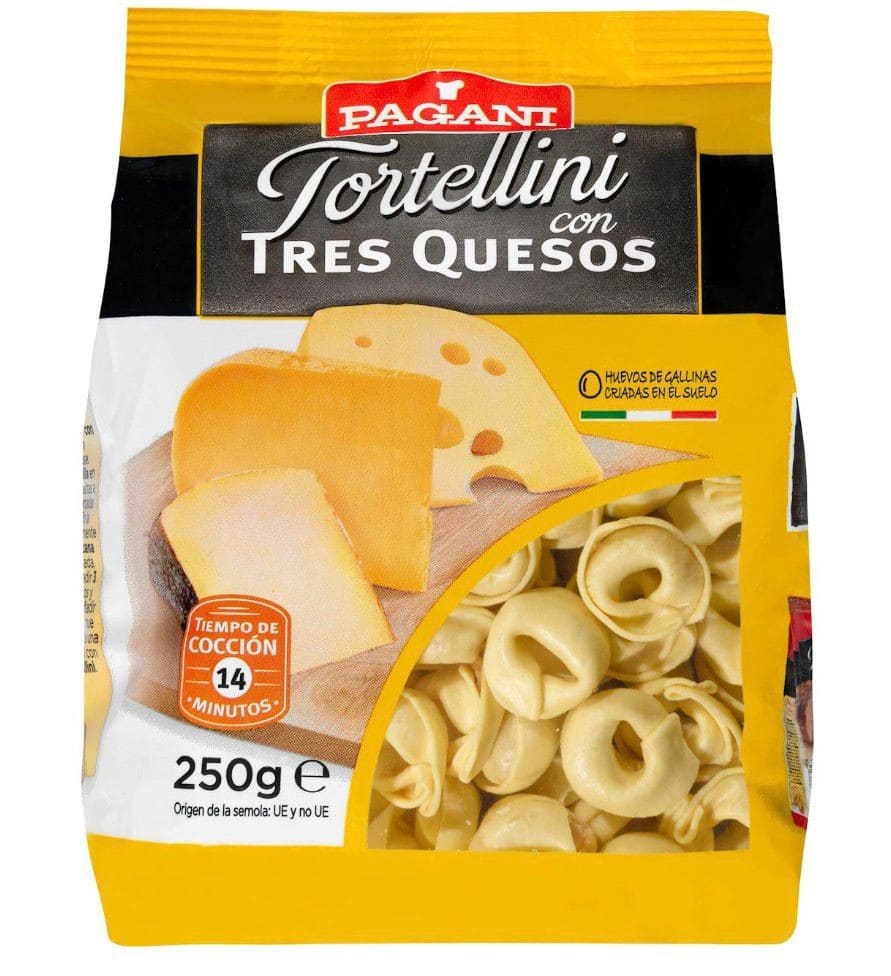 Tortellini tres quesos Pagani