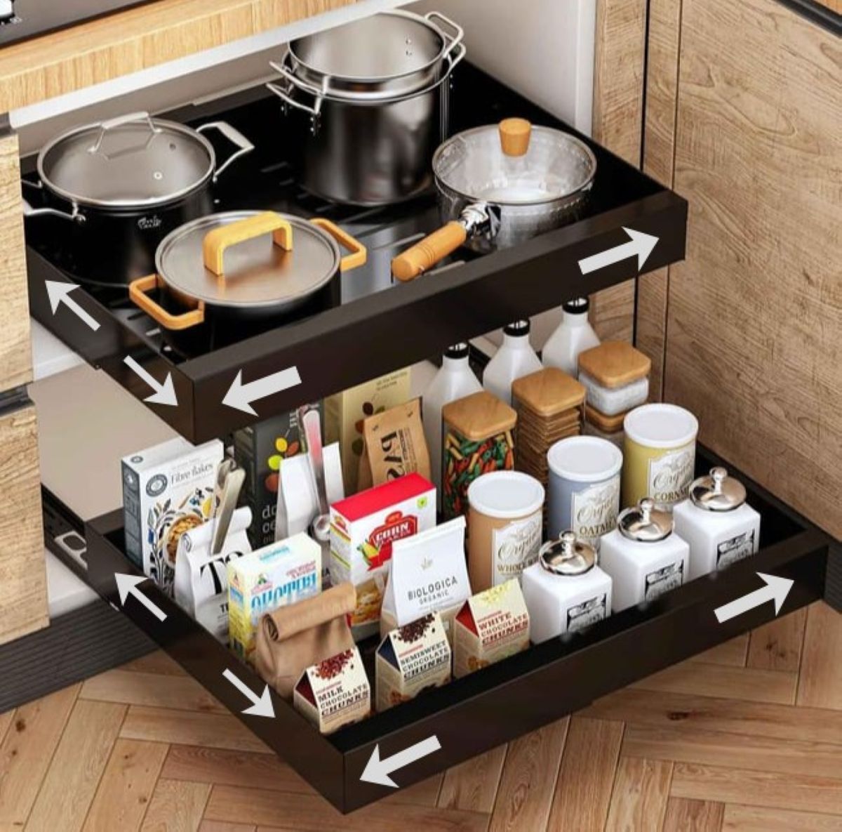 Cajón extraíble cocina con protector antideslizante NeyralHome de Leroy Merlin