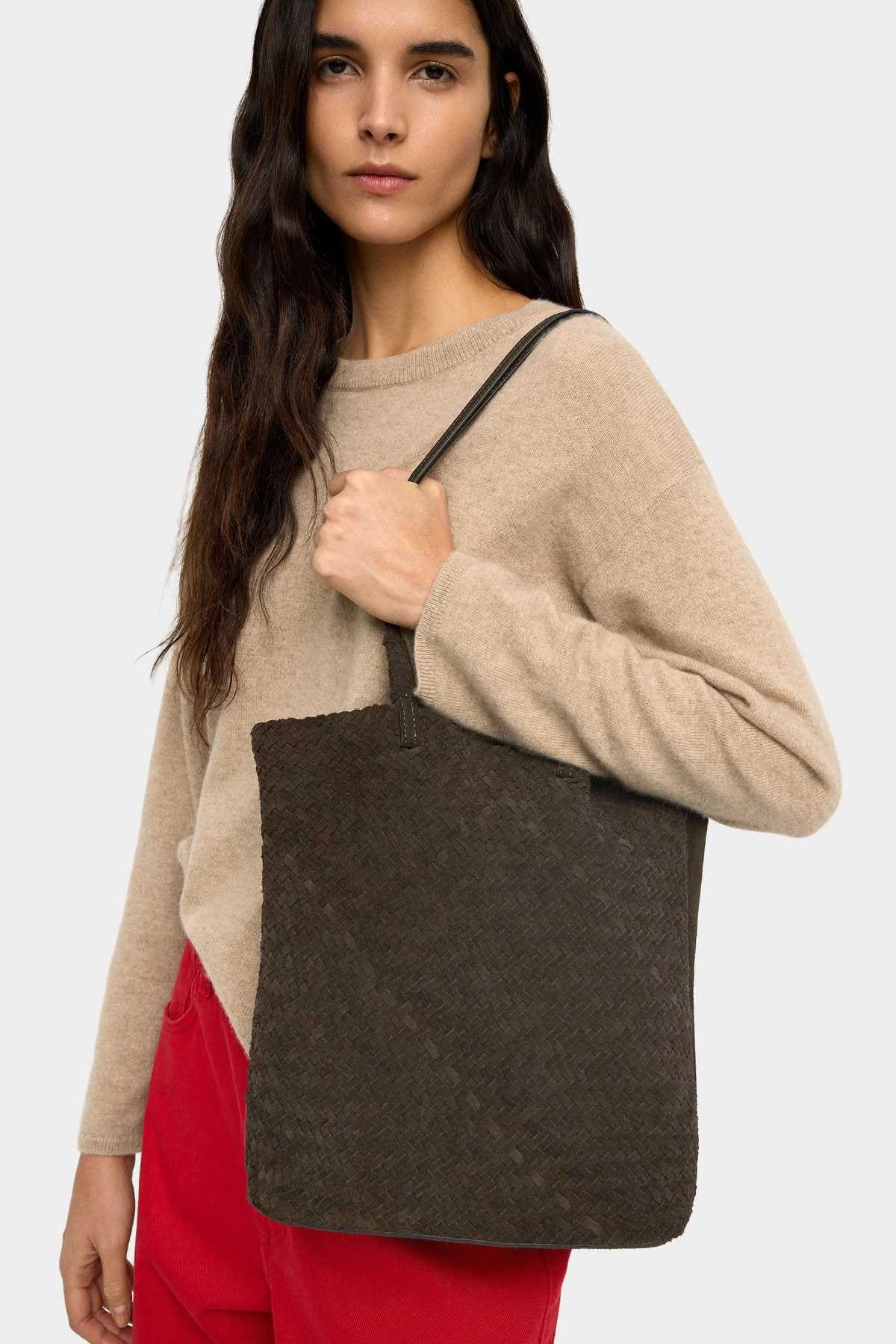 Bolso shopper de piel trenzada de Parfois