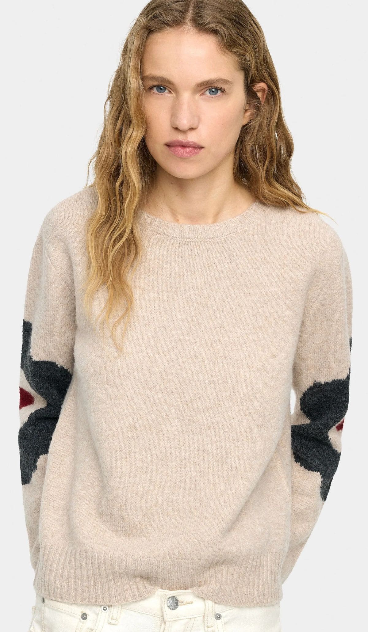 Jersey de punto con flores de Parfois