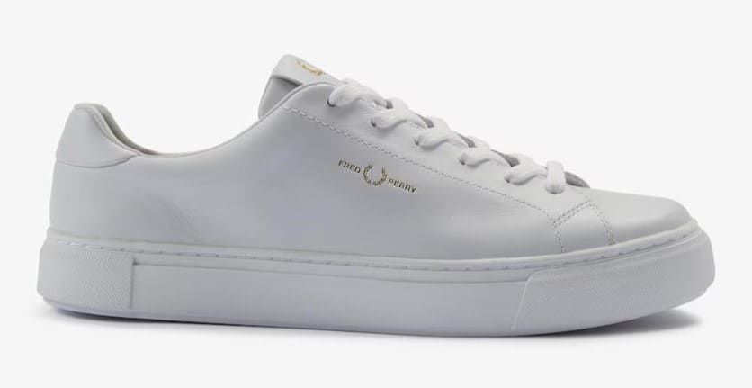 Zapatillas de piel con lettering lateral, Fred Perry