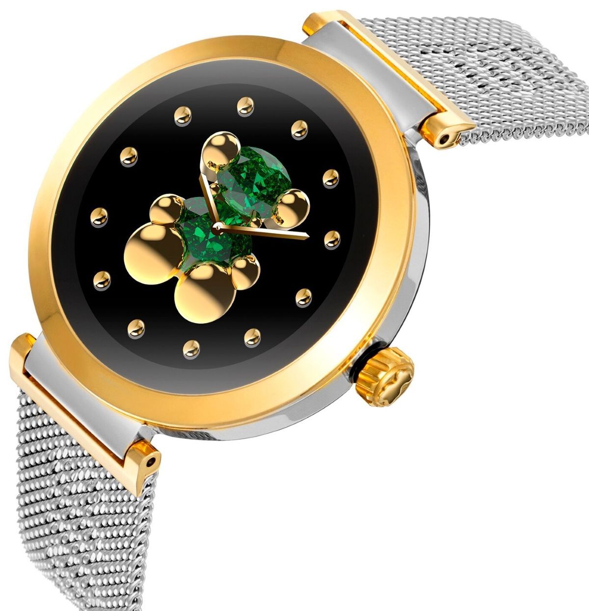 Reloj smartwatch con brazalete de acero y acero dorado S-CONNECT de Tous