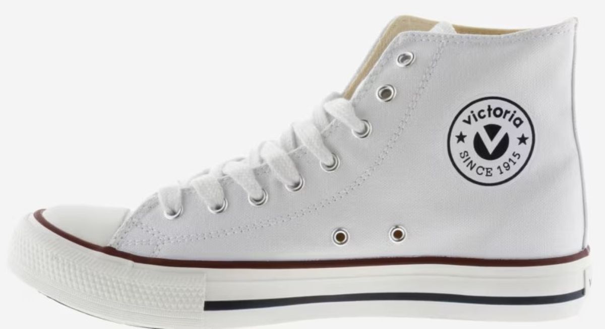 Zapatillas Victoria altas de lona con puntera de goma de El Corte Inglés