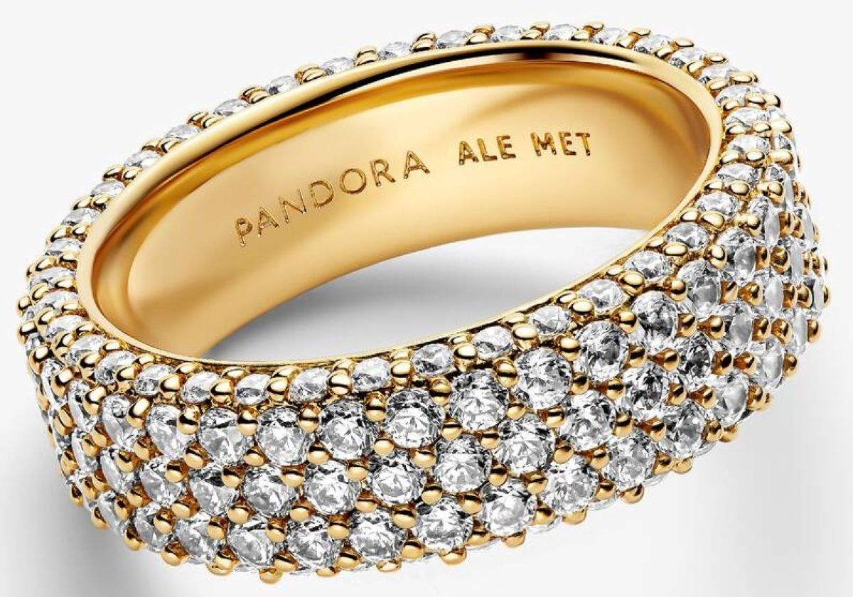 Anillo Fila Triple en Pavé de Pandora Timeless