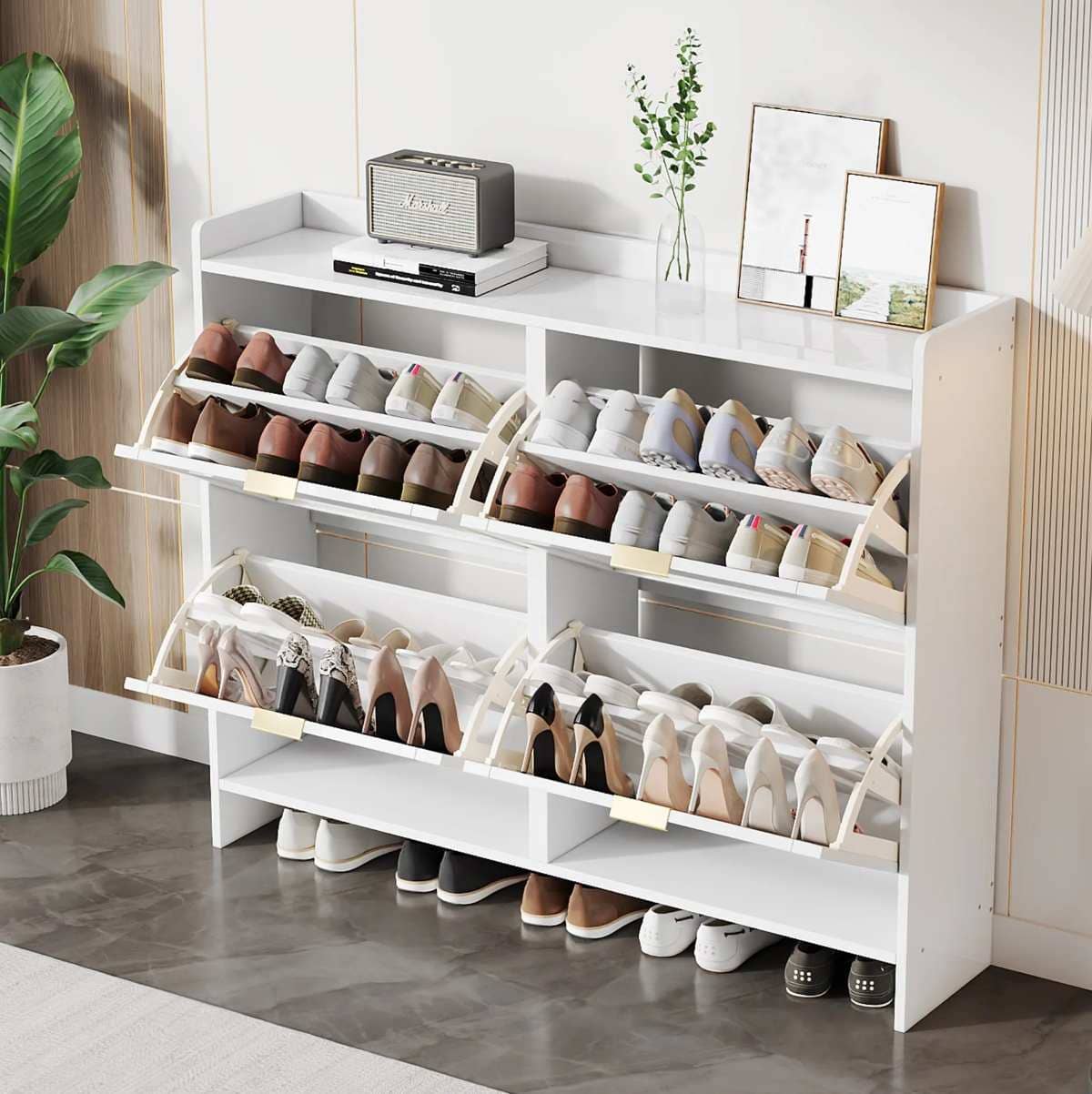 Zapatero con 4 puertas abatibles de Leroy Merlin