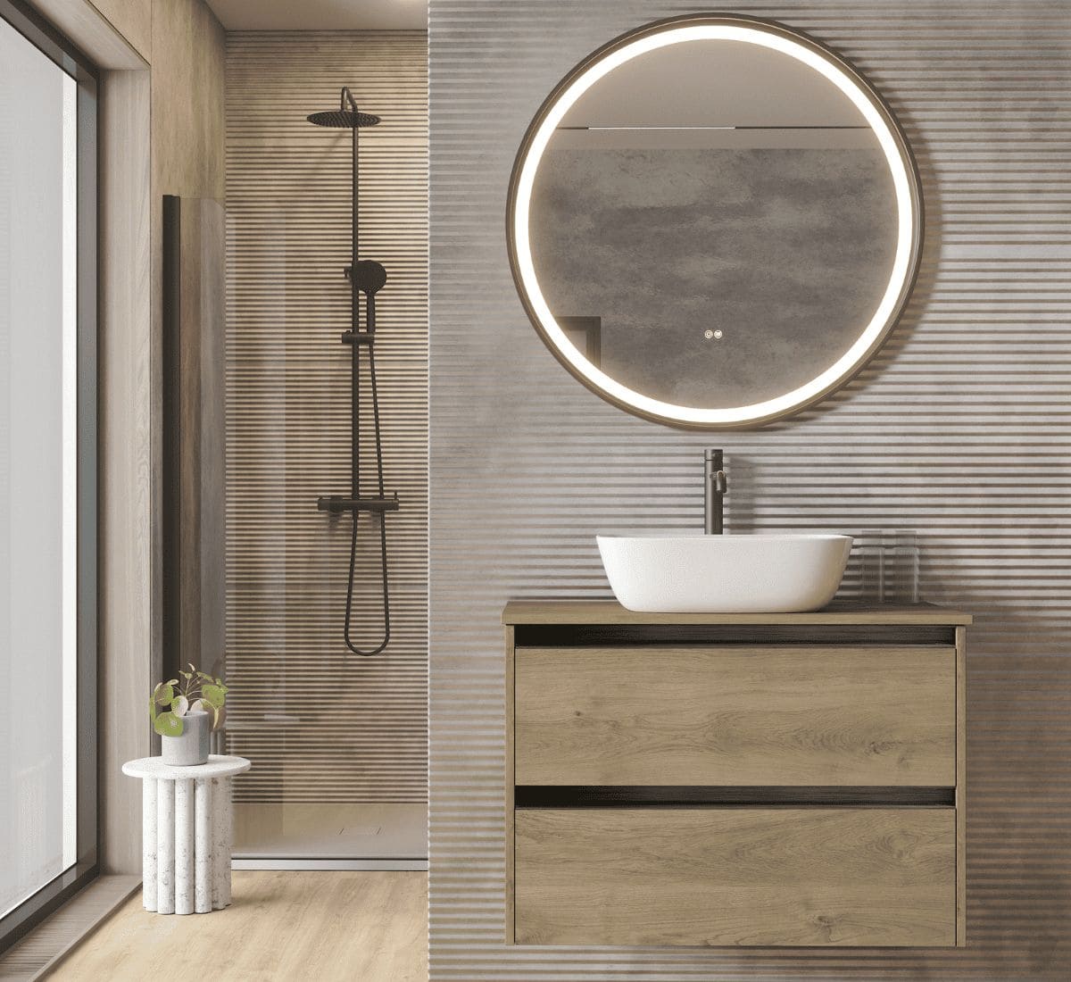 Mueble de baño suspendido Veloz 2CLVBSOBTIR de Leroy Merlin