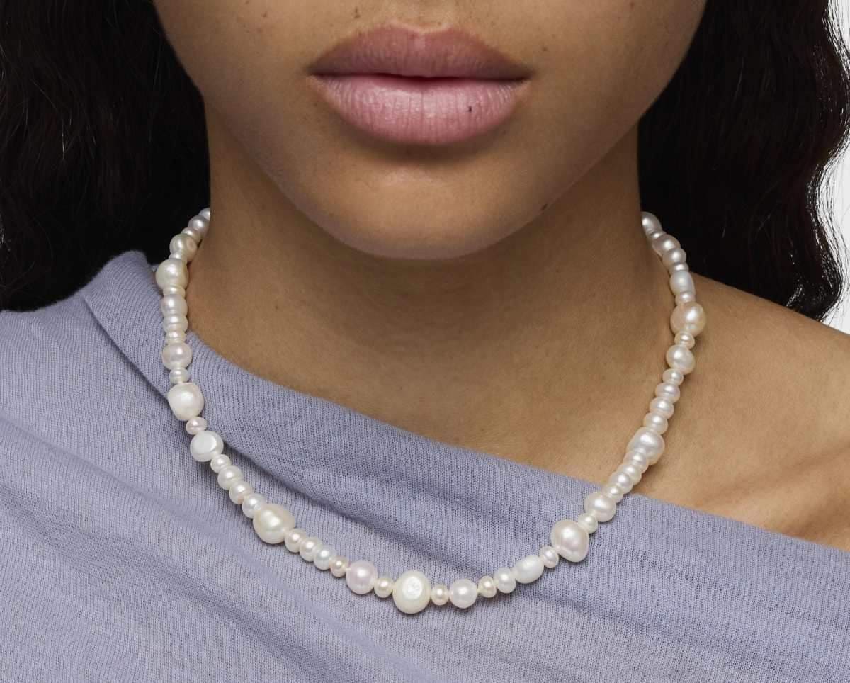 Collar de plata y perlas cultivadas grandes Sweet Dolls de TOUS