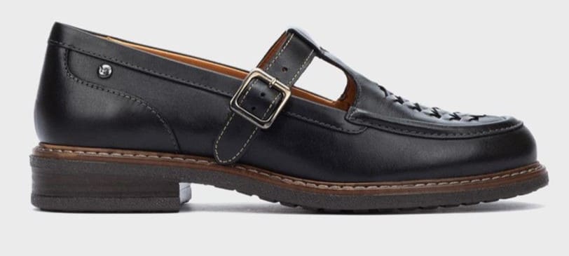 Mocasines de piel con cierre de hebilla y plantilla extraíble