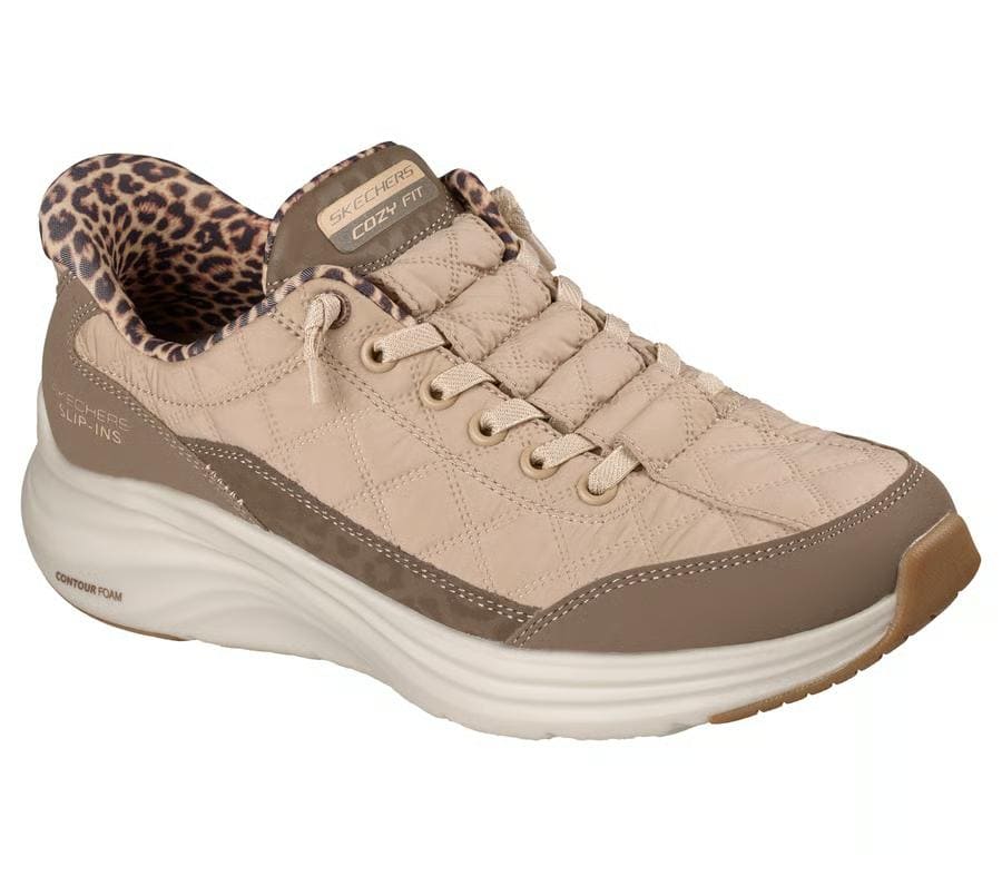 Skechers Slip-ins. Contour Foam - Cozy Fit Leopard Dream