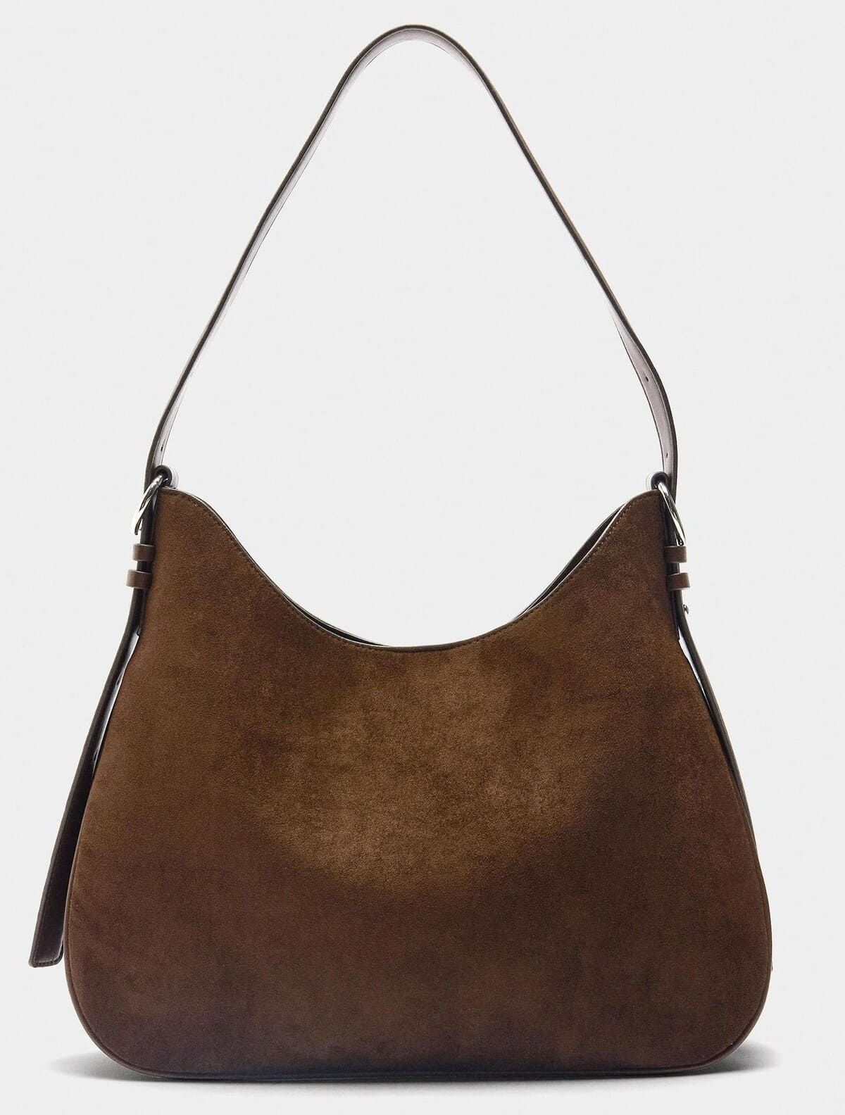 Bolso de hombro grande con cierre imantado en liso