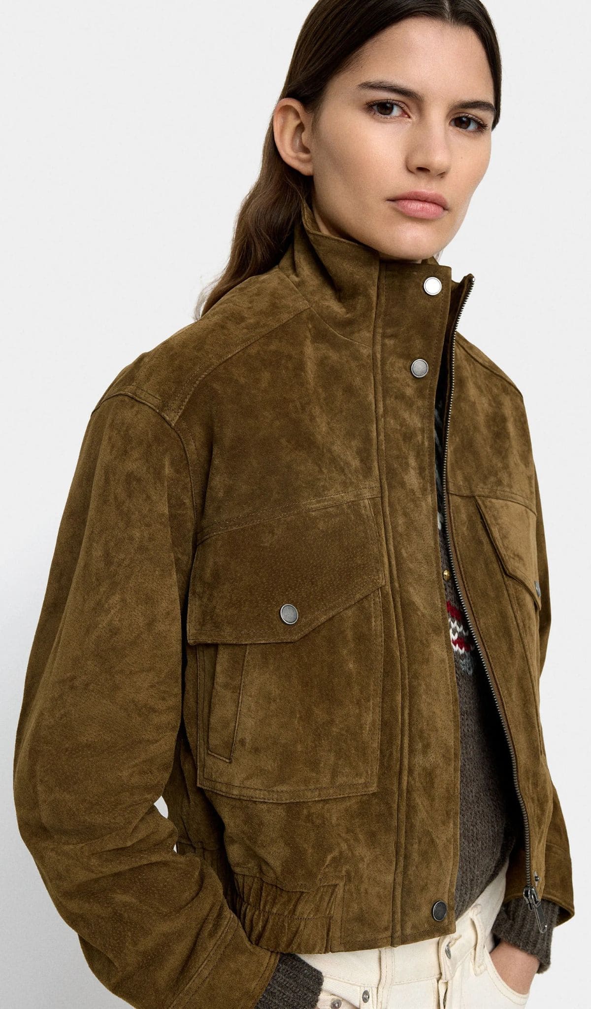 Chaqueta de piel con bolsillos de Parfois