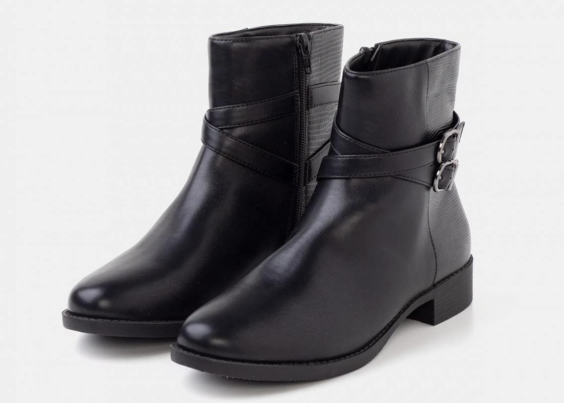 Botines con detalle de tiras y hebilla de Mujer TEX de Carrefour