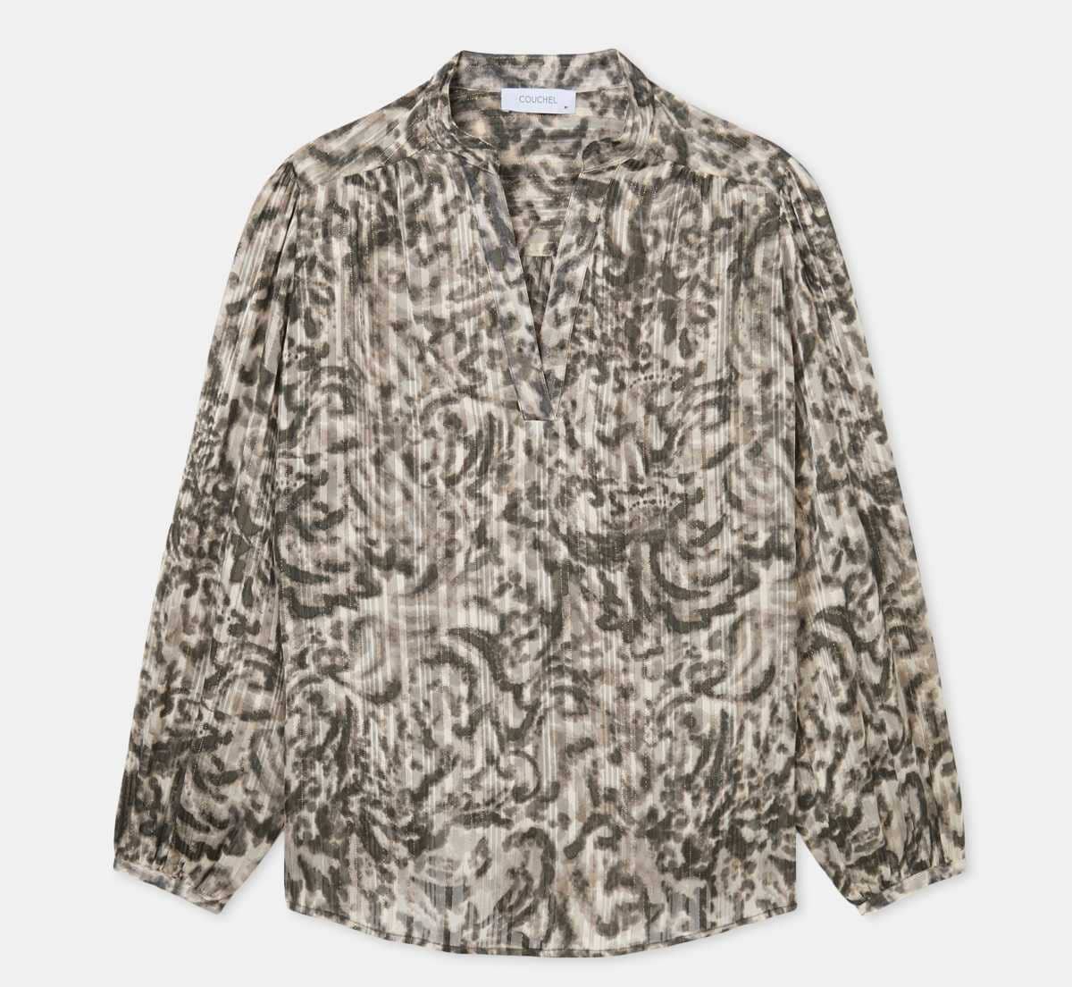 Couchel Blusa estampada con lurex de mujer en El Corte Inglés