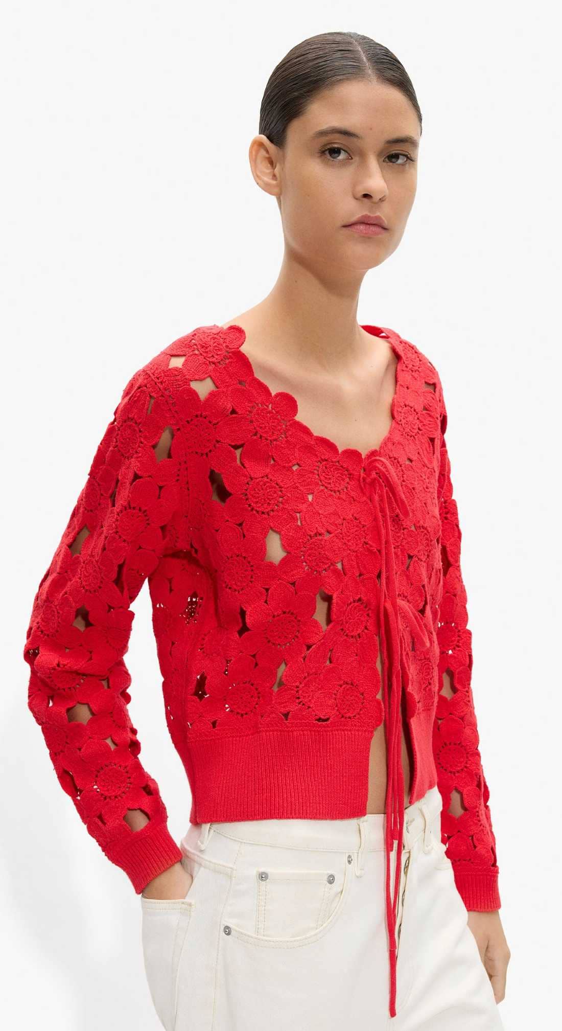 Cárdigan de crochet floral de Parfois