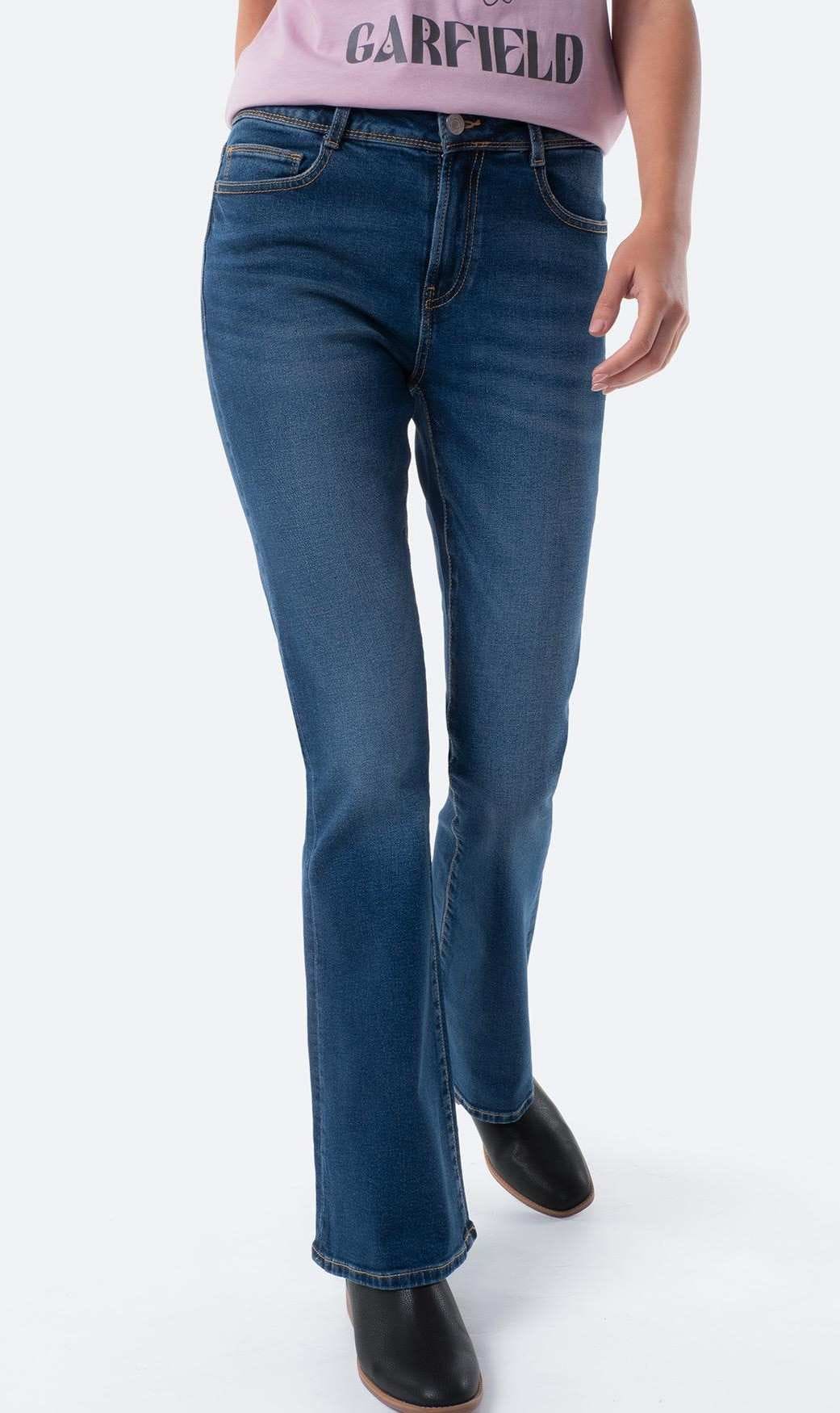Pantalón vaquero liso bootcut de Mujer TEX de Carrefour