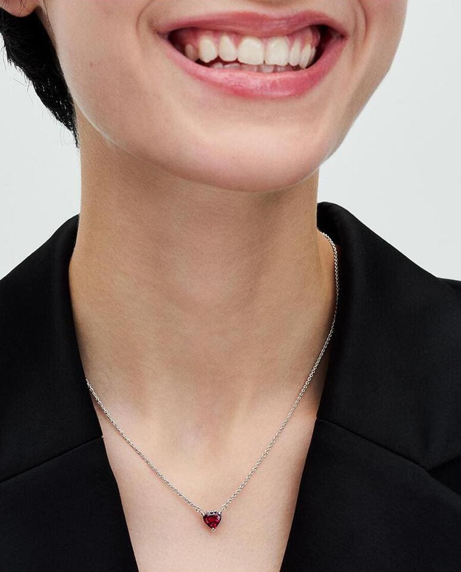 Collar Corazón Halo Brillante