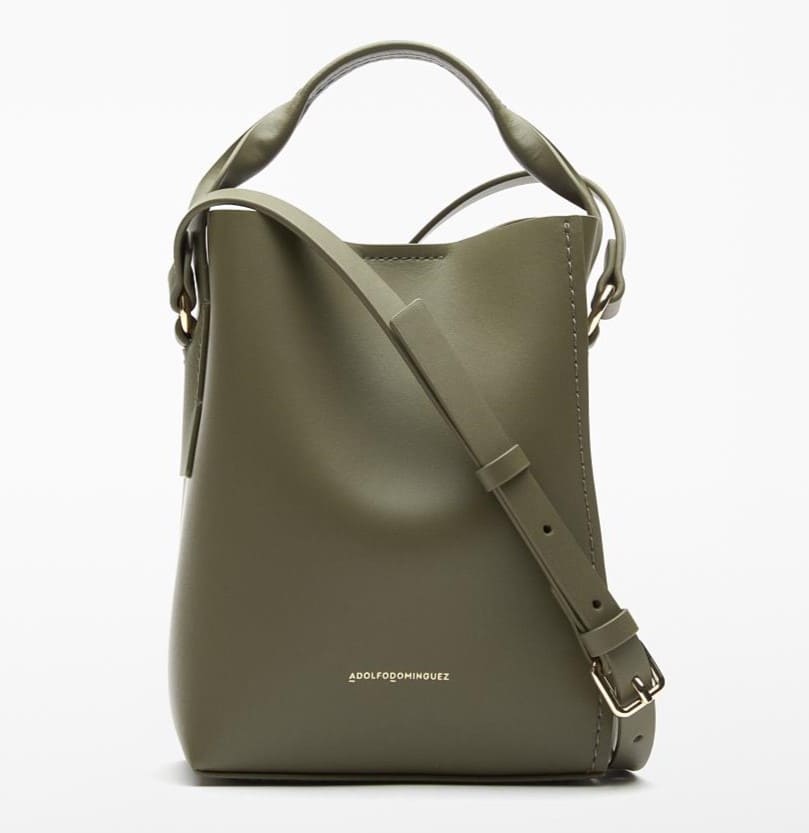 Bolso de mano de piel tipo bucket Mica, Adolfo Domínguez