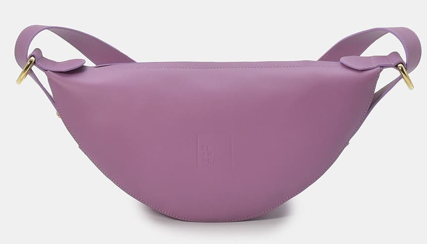 Bandolera media luna de piel, Leandra