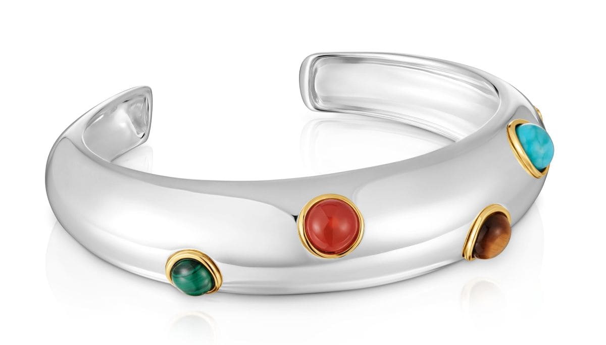 Pulsera esclava bicolor y gemas Warm de TOUS