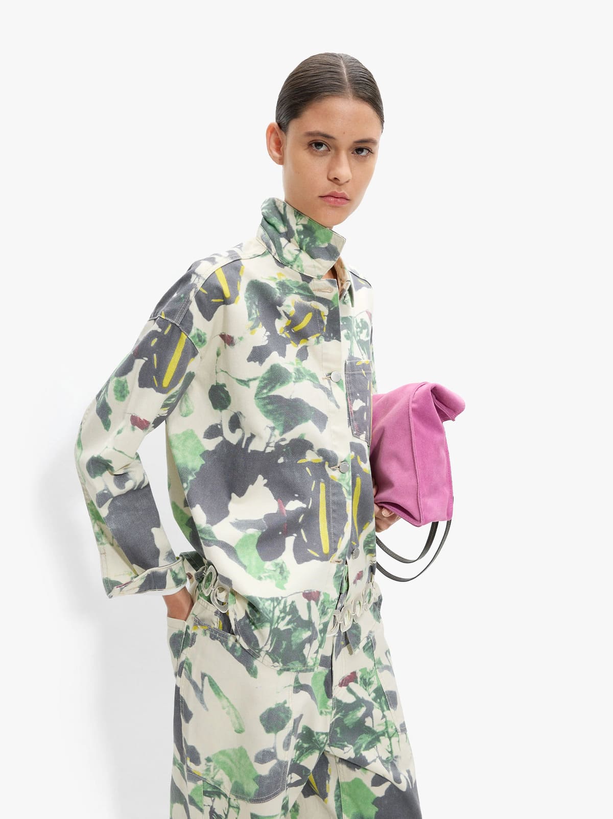 Chaqueta vaquera estampada 100 algodón