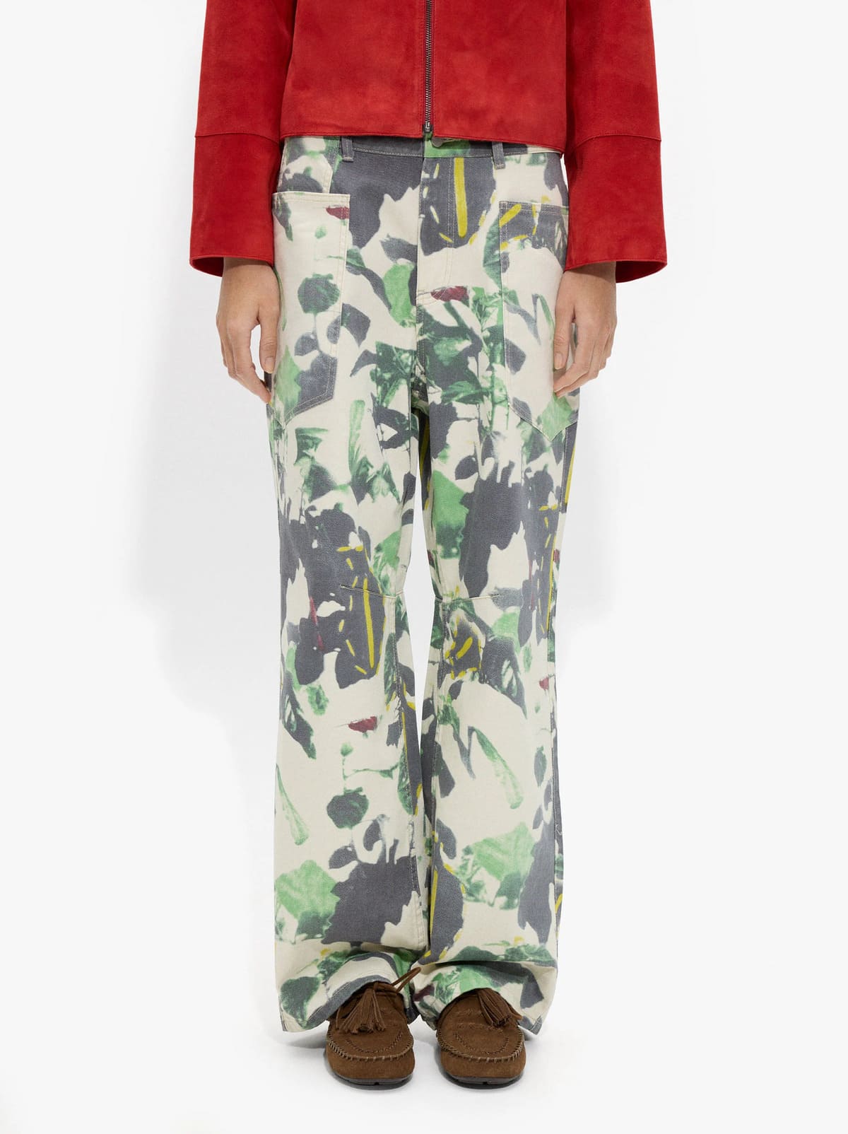 Pantalón vaquero estampado 100 algodón