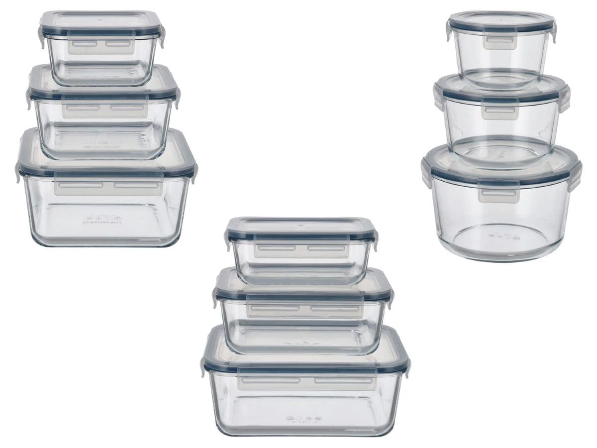 Set de recipientes con tapa