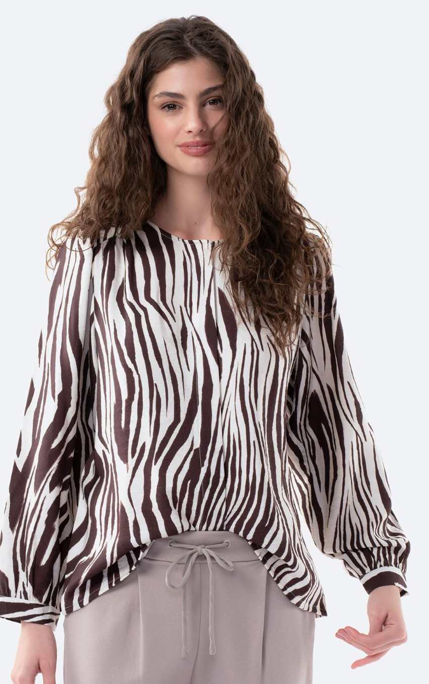 Blusa de manga larga con cuello redondo de Mujer TEX en Carrefour