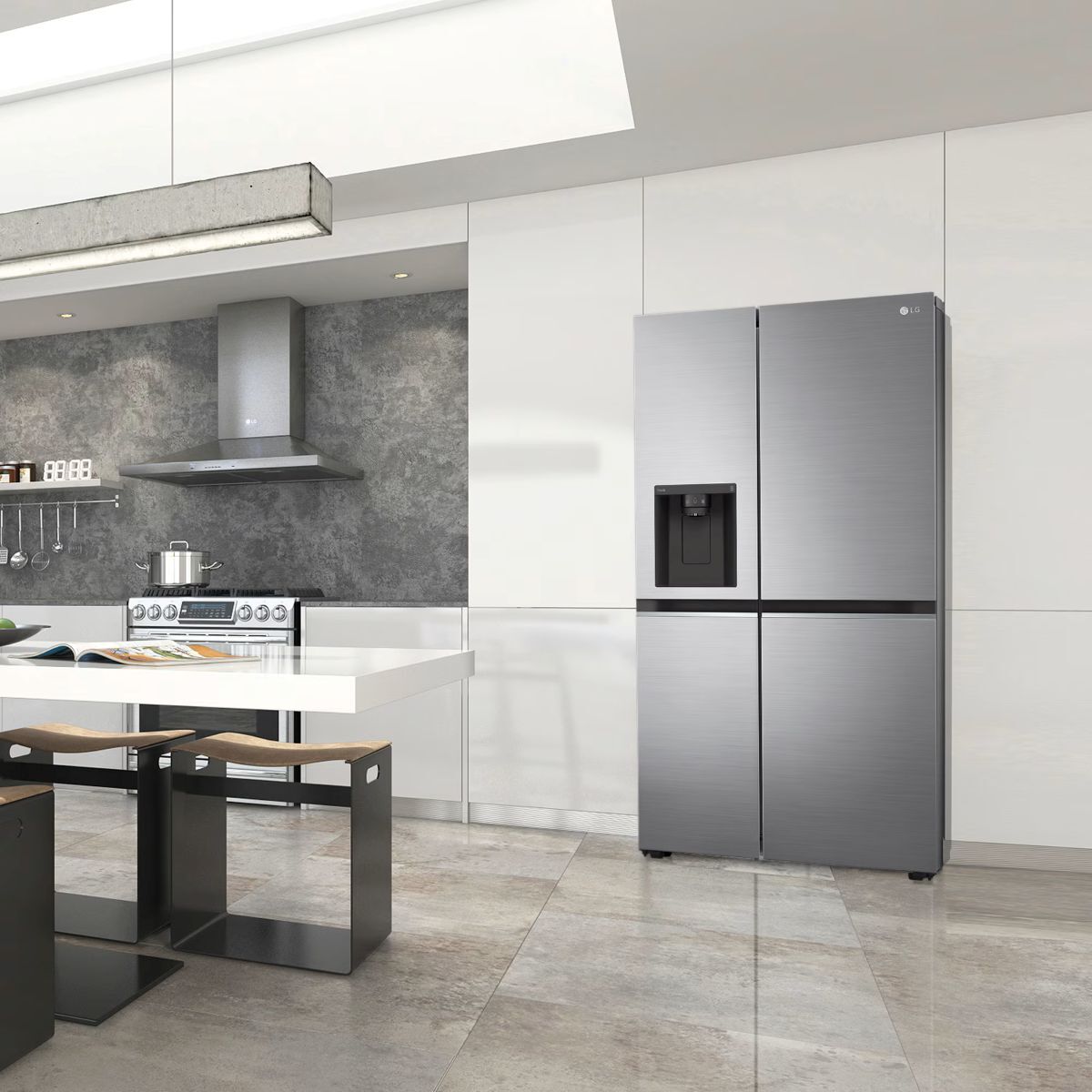 Frigorífico americano LG Total No Frost GSLV70PZTD de El Corte Inglés