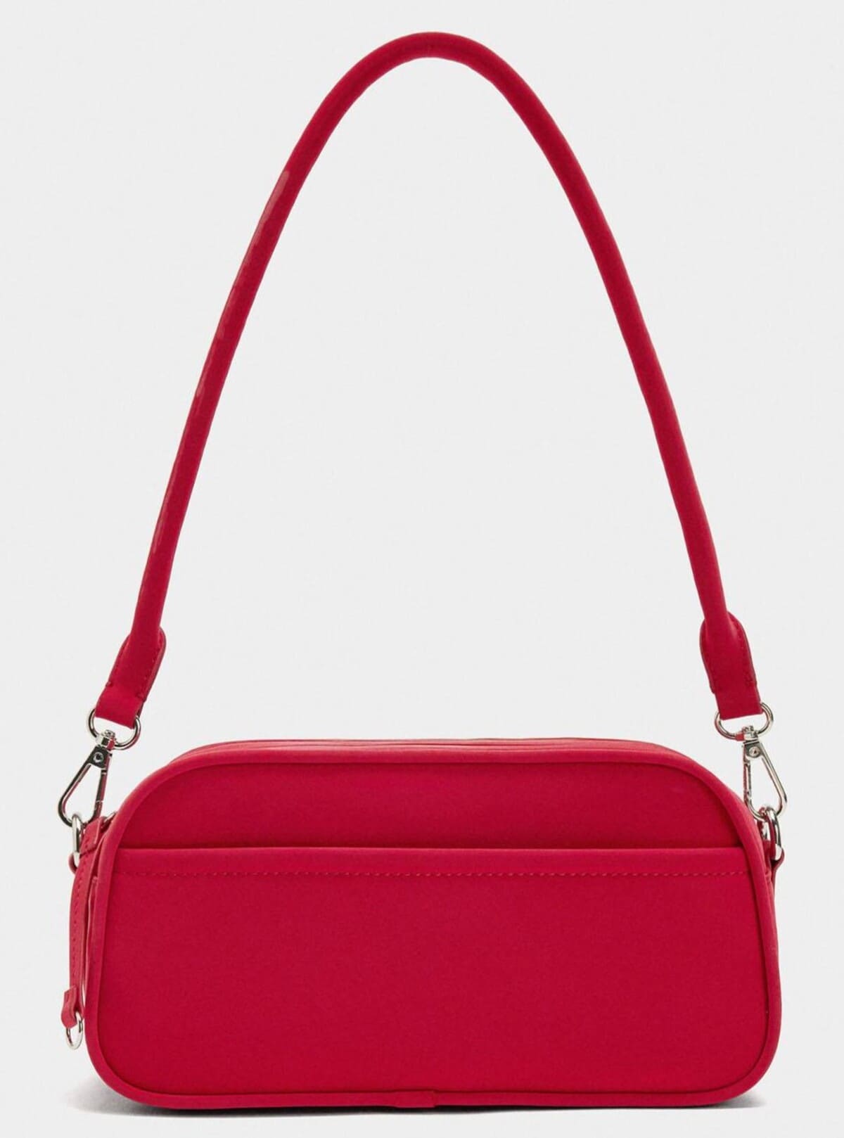 Bolso de hombro pequeño con cierre de cremallera en liso