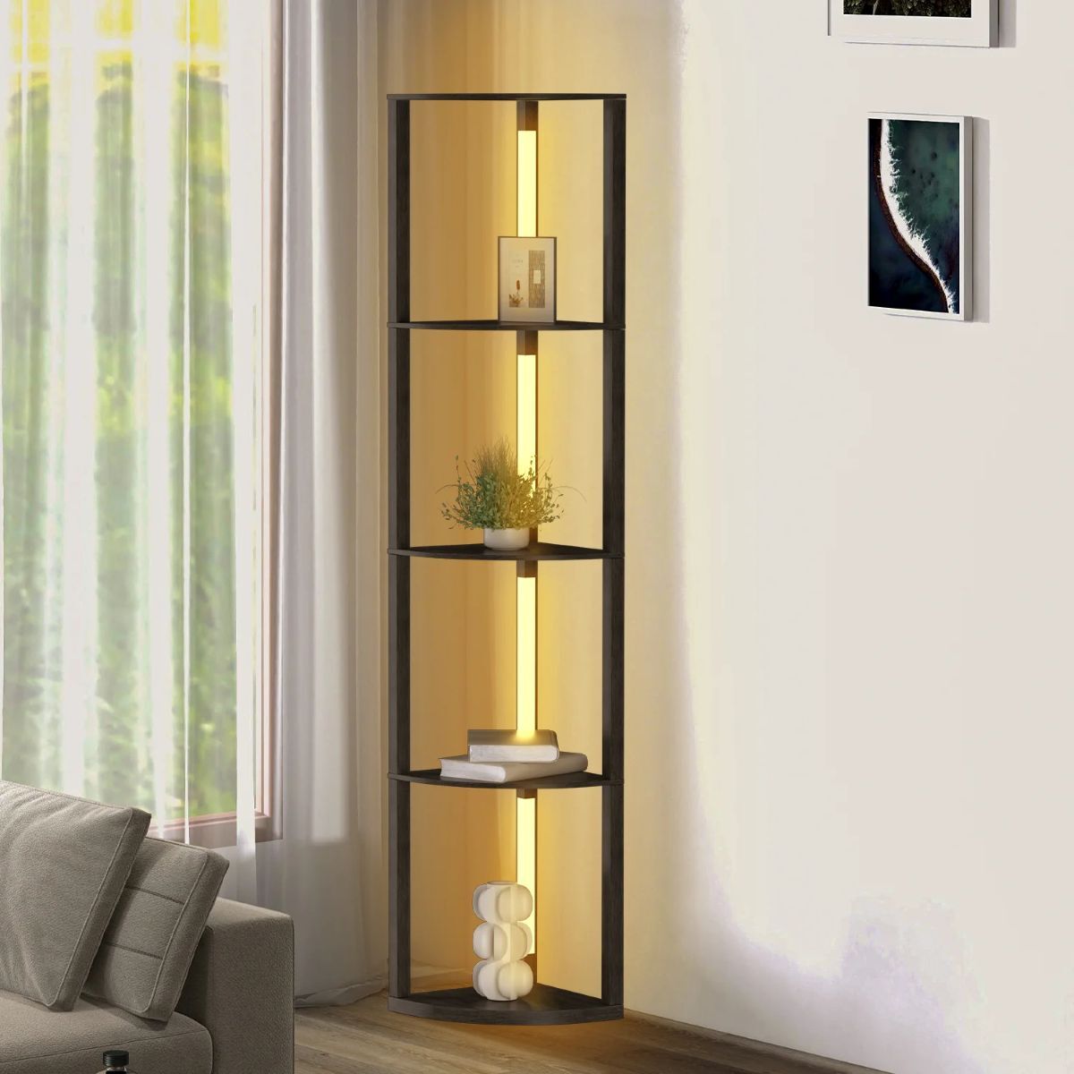 Lámpara de pie con 4 estantes JEN XGG de Leroy Merlin