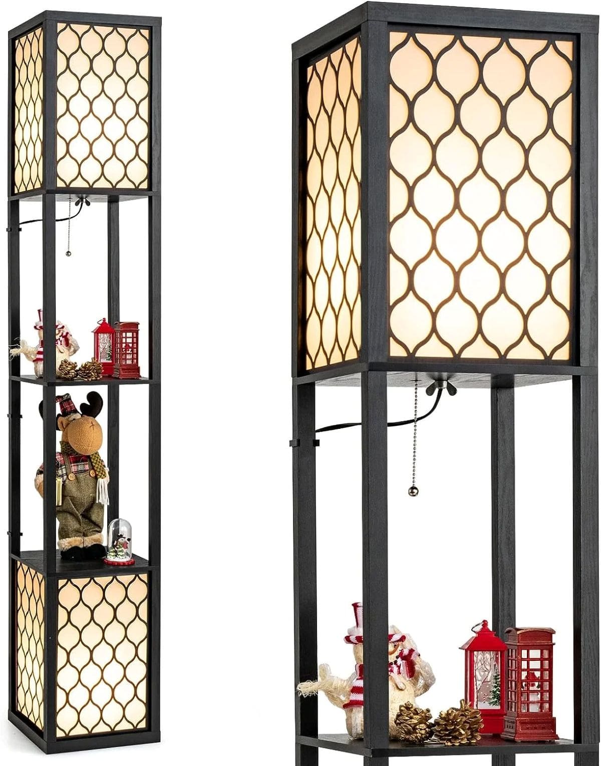 Lámpara de pie con 2 estantes COSTWAY de Leroy Merlin