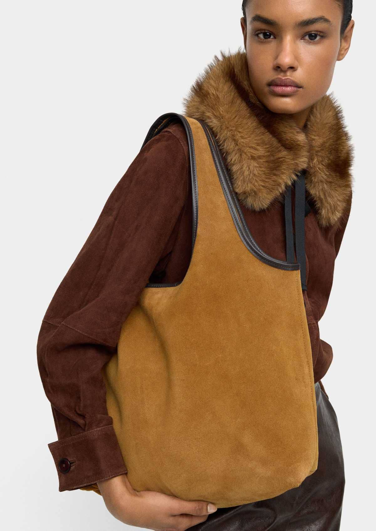 Bolso de hombro de piel de Parfois