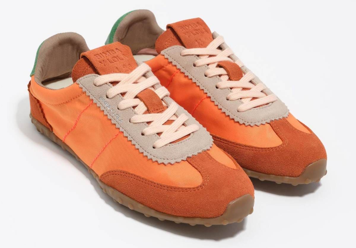 Deportiva 13 29 serraje nylon naranja de Bimba y Lola