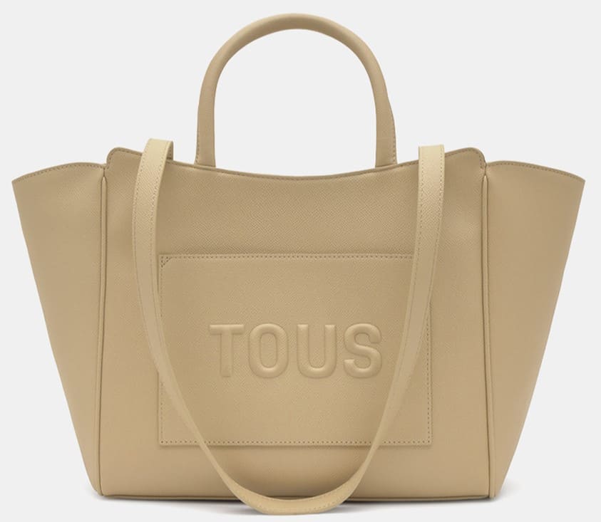 Bolso mediano con cierre de cremallera y doble asa