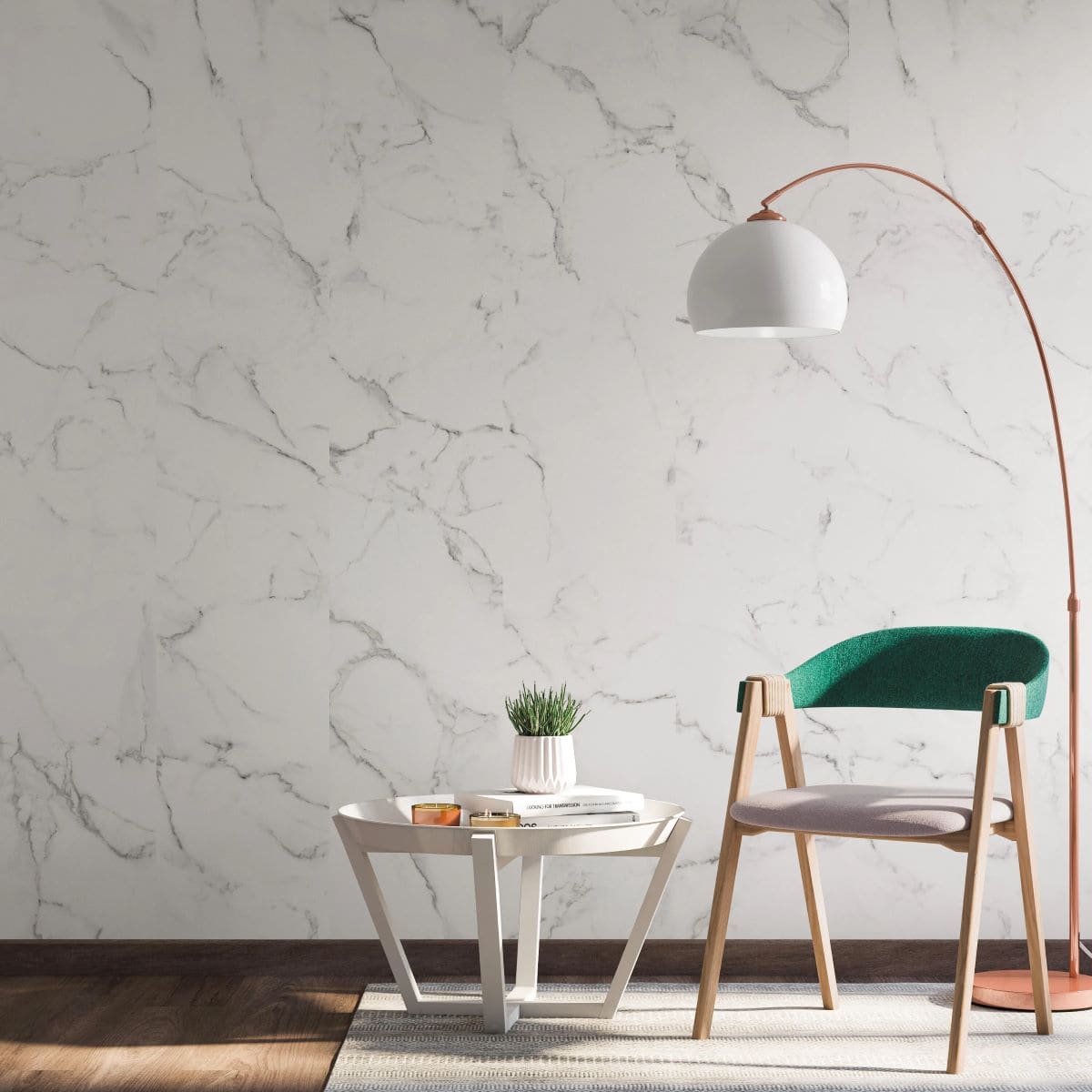 Revestimiento de pared decorativo efecto mármol de PVC, ARTENS