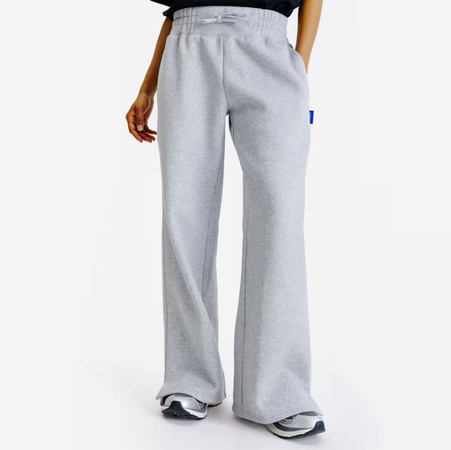 Pantalón de chándal recto mujer Elementals gris jaspeado