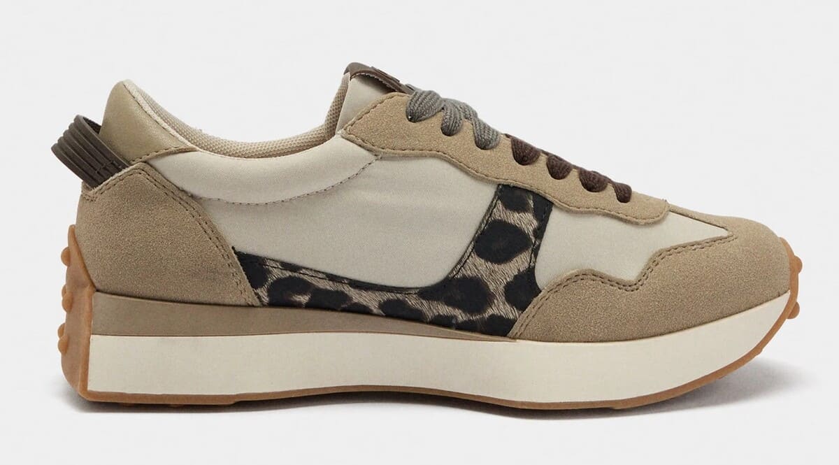 Zapatillas con detalles estampado animal
