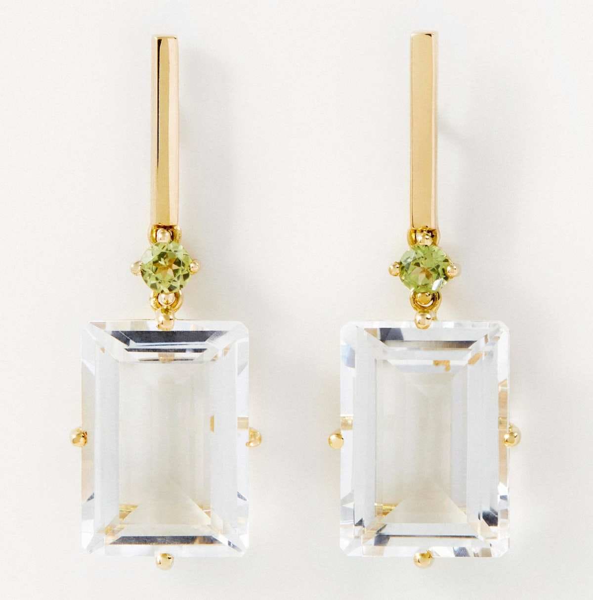 Pendientes de oro con peridoto y cristal de roca TOUS ATELIER