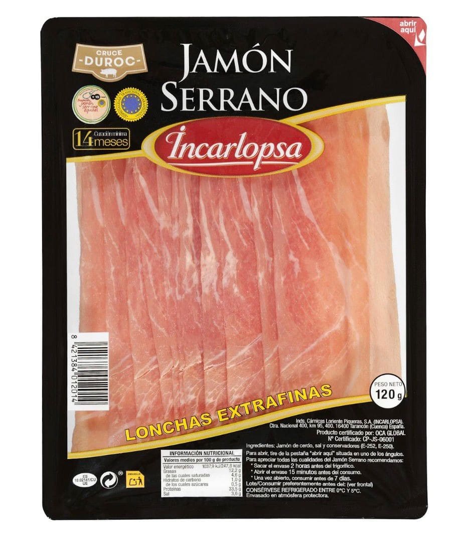 Jamón serrano Incarlopsa