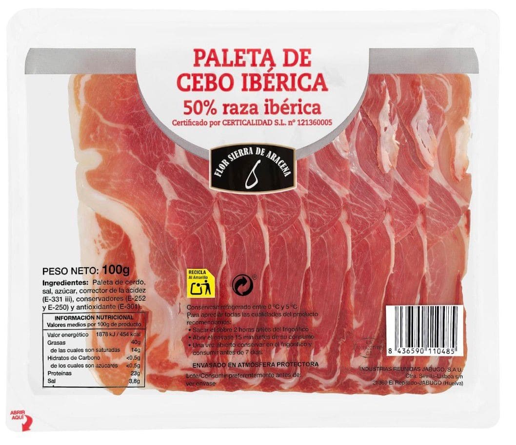 Paleta de cebo ibérica
